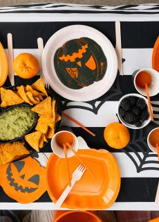 Talerzyki papierowe DYNIA talerzyki halloweenowe talerzyki na halloween halloween talerzyki