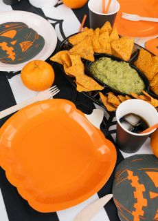 Talerzyki papierowe DYNIA talerzyki halloweenowe talerzyki na halloween halloween talerzyki