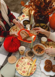 Talerzyki papierowe DYNIA talerzyki halloweenowe talerzyki na halloween halloween talerzyki