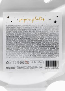 Talerzyki papierowe z�ote NIETOPERZE (6szt.)