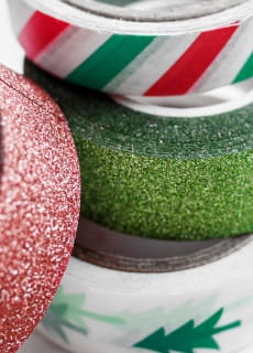 Ta�ma dekoracyjna MERRY XMAS mix (4szt.)