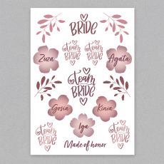 Tatuae na panieski BRIDE z personalizacj (16szt.)