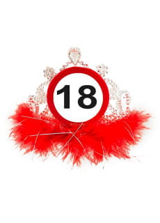 Tiara ZNAK 18 akcesoria urodzinowe korona na 18 urodziny