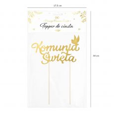 Topper Komunia �wi�ta - z�oty