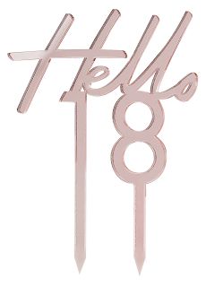 Topper na tort 18 urodziny HELLO 18