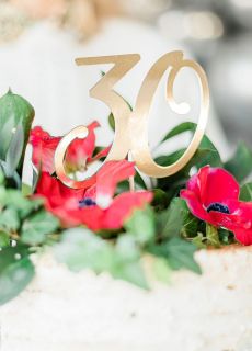 Topper na tort 30 URODZINY z�oty dekoracja na tort dekoracja tortu topper na 30 urodziny