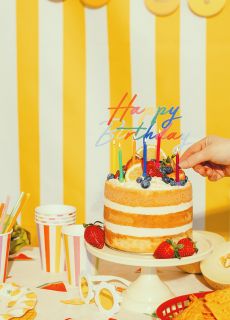 Topper na tort HAPPY BIRTHDAY kolorowy 