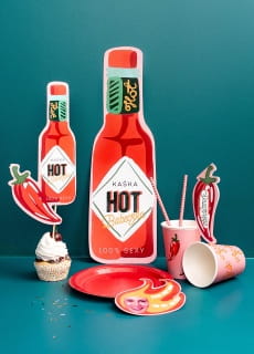 Topper personalizowany na tort HOT BABECZKA