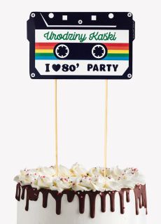 Topper na tort I LOVE 80`s