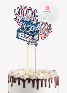 Topper na tort personalizowany SYRENKI