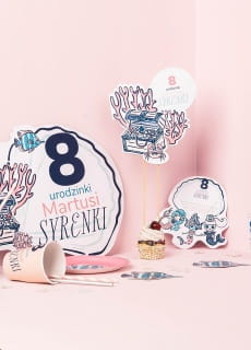 Topper na tort personalizowany SYRENKI