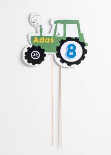 Personalizowany topper na tort TRAKTOR dekoracja na tort dekoracja tortu ozdoba na tort topper personalizowany