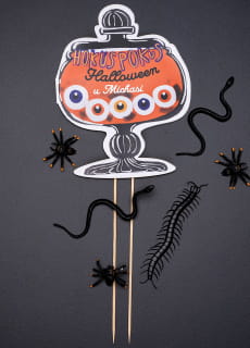 Topper personalizowany HOKUS POKUS ozdoba na Halloween