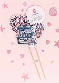 Topper na tort personalizowany SYRENKI