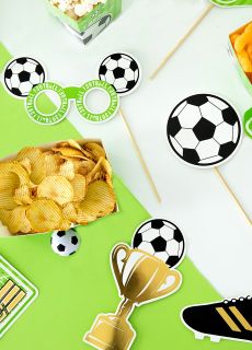 Toppery na tort FOOTBALL 6 szt. dekoracja na tort dekoracja tortu ozdoby do tortu toppery do tortu