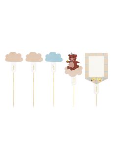 Toppery na tort MI� (5szt.) topper na tort urodzinowy topper mi� topper na tort