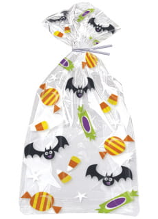 Torebki foliowe na cukierki Halloween CUKIEREK ALBO PSIKUS (20szt.)