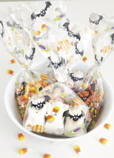 Torebki foliowe na cukierki Halloween CUKIEREK ALBO PSIKUS (20szt.)