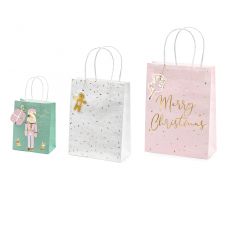 Torebki na prezenty �wi�teczne MERRY CHRISTMAS (3szt.)