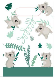 Foliowe torebki na upominki KOALA (8szt.)