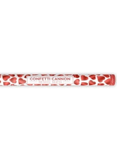 Konfetti tuba strzelajca CZERWONE SERCA 80cm