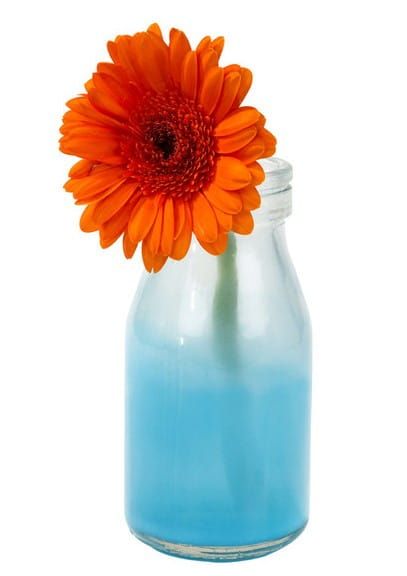 Wazon szklany buteleczka OMBRE niebieskie 12cm
