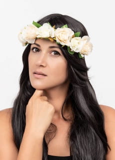 Wianek na gow BOHO due kwiaty