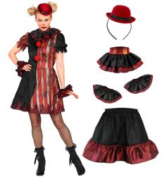 Str�j na Halloween damski CLOWN Z HORRORU - S