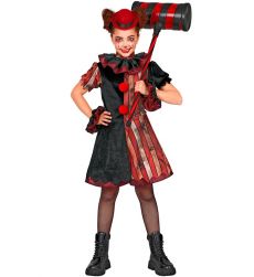 Str�j na Halloween CLOWN Z HORRORU dla dziewczynki 116cm 