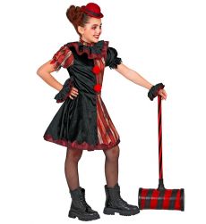 Str�j na Halloween CLOWN Z HORRORU dla dziewczynki 140cm