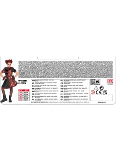 Str�j na Halloween CLOWN Z HORRORU dla dziewczynki 140cm