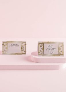 Personalizowane winietki na urodziny GLAMOUR r�owe (15szt.)
