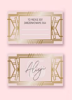 Personalizowane winietki na urodziny GLAMOUR r�owe (15szt.)