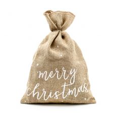 Worek jutowy HOLLY CHRISTMAS worek na prezenty �wi�teczne 30cm x 42cm