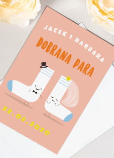 �mieszne zaproszenie �lubne DOBRANA PARA personalizowane