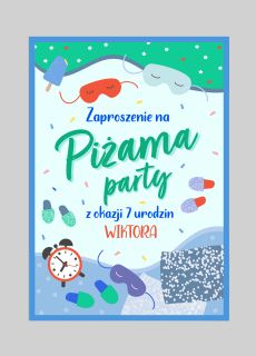 Zaproszenia dla dzieci na PI�AMA PARTY 