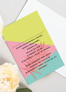 Zaproszenia hawajskie ze zdj�ciem ALOHA PARTY