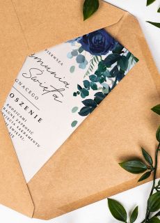 Zaproszenia na komuni personalizowane PIWONIE 14x19,5 cm
