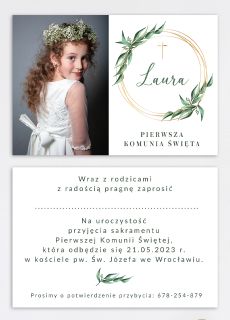 Zaproszenia komunijne ZE ZDJ�CIEM zaproszenia na komuni� zaproszenie na komuni� dla dziewczynki