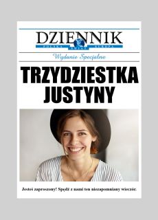 Personalizowane zaproszenia na 30 urodziny DZIENNIK