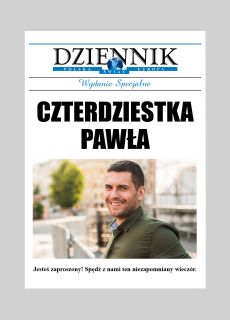 Zaproszenia na 40 urodziny DZIENNIK