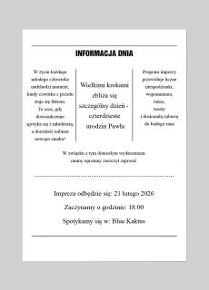 Zaproszenia na 40 urodziny DZIENNIK