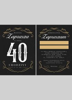 Zaproszenia na 40 URODZINY m�czyzny zaproszenia na 40 urodziny personalizowane