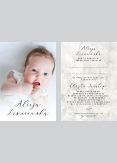 Zaproszenia na chrzciny ZE ZDJCIEM personalizowane zaproszenia
