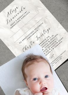 Zaproszenia na chrzciny ZE ZDJCIEM personalizowane zaproszenia