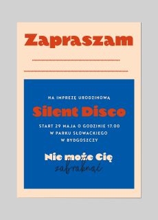 Zaproszenia na imprez� SILENT DISCO