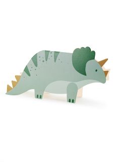 Zaproszenia na urodziny dinozaury TRICERATOPS (6szt.)