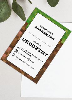 Zaproszenia na urodziny dla chopca GAME