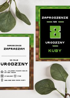 Zaproszenia na urodziny dla chopca GAME