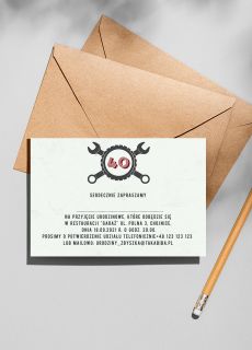 Zaproszenia ze zdj�ciem URODZINY MECHANIKA zaproszenia na 40 urodziny personalizowane zaproszenie na 40 urodziny